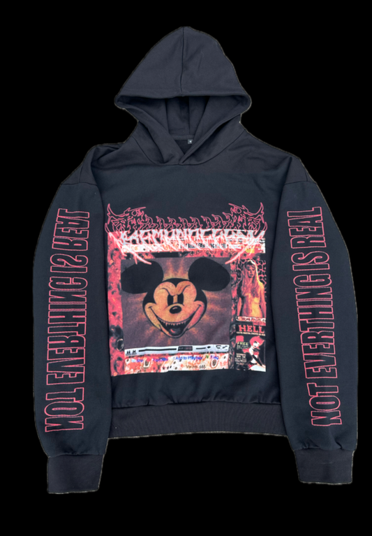 "NOT EVERYTHING REAL"HOODIE